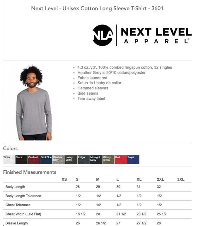 Embroidered Next Level Long Sleeve Shirt - Constantly Create Shop