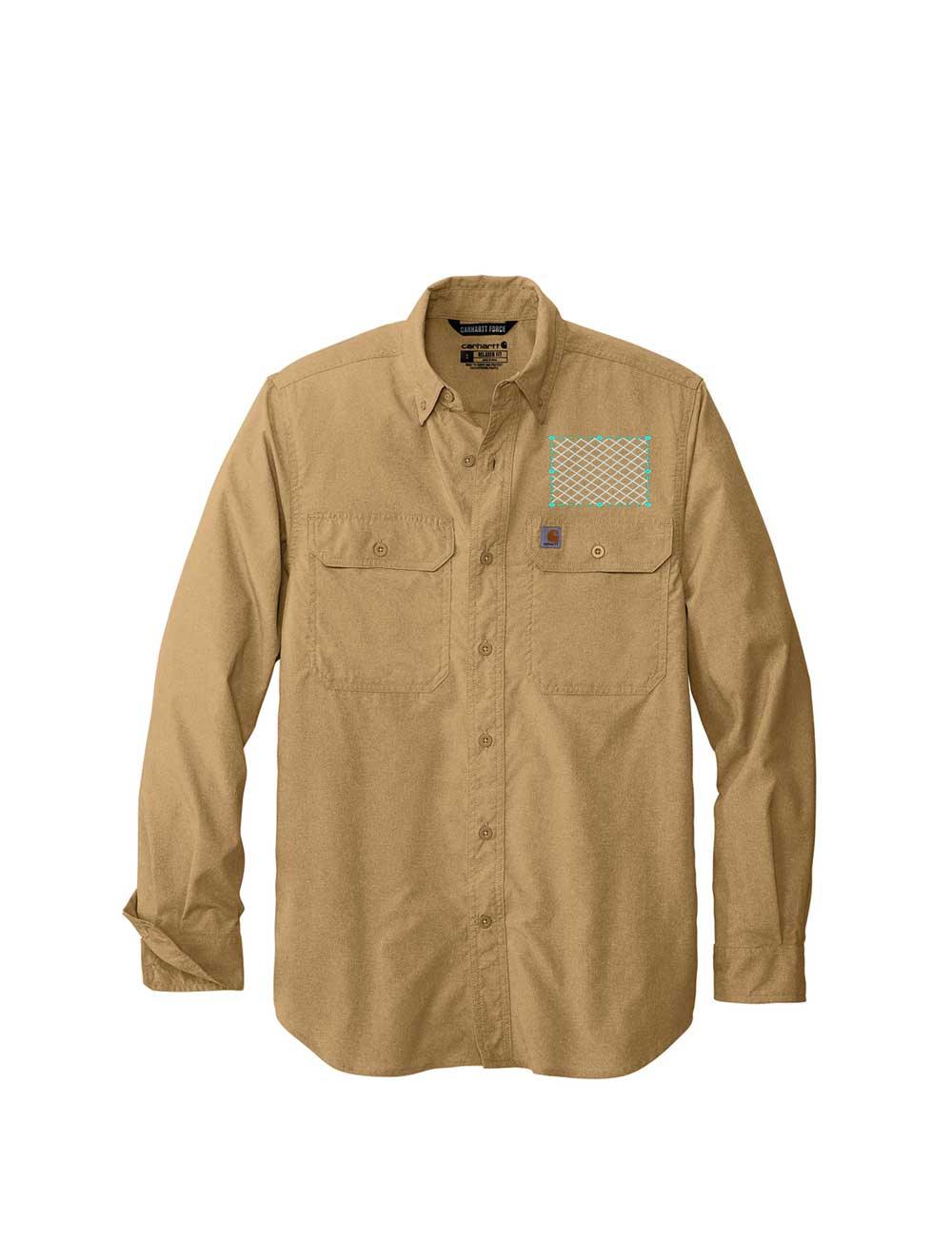 Embroidered Carhartt Force® Solid Long Sleeve Shirt - Constantly Create Shop