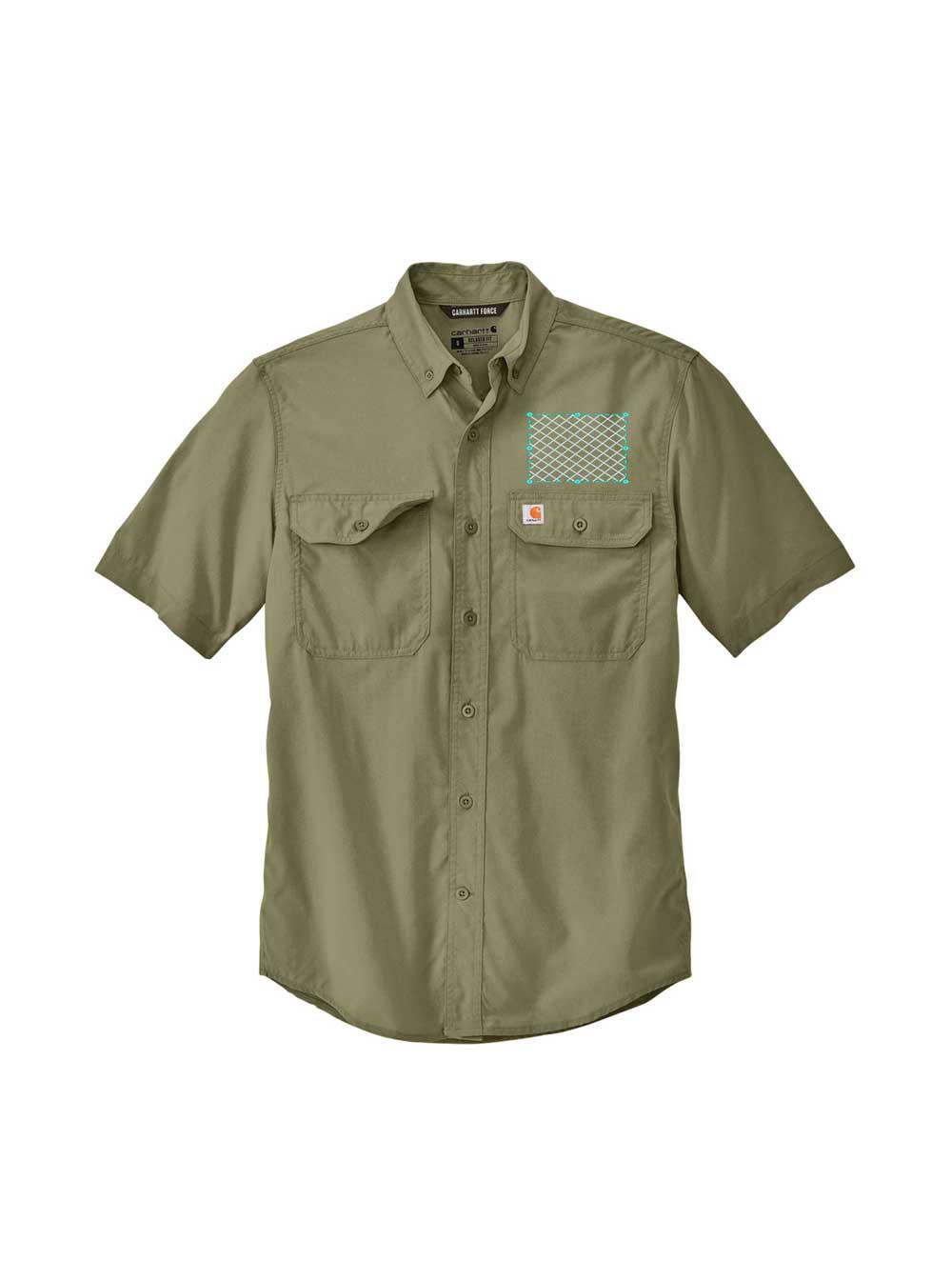 Embroidered Carhartt Force® Solid Short Sleeve Shirt - Constantly Create Shop