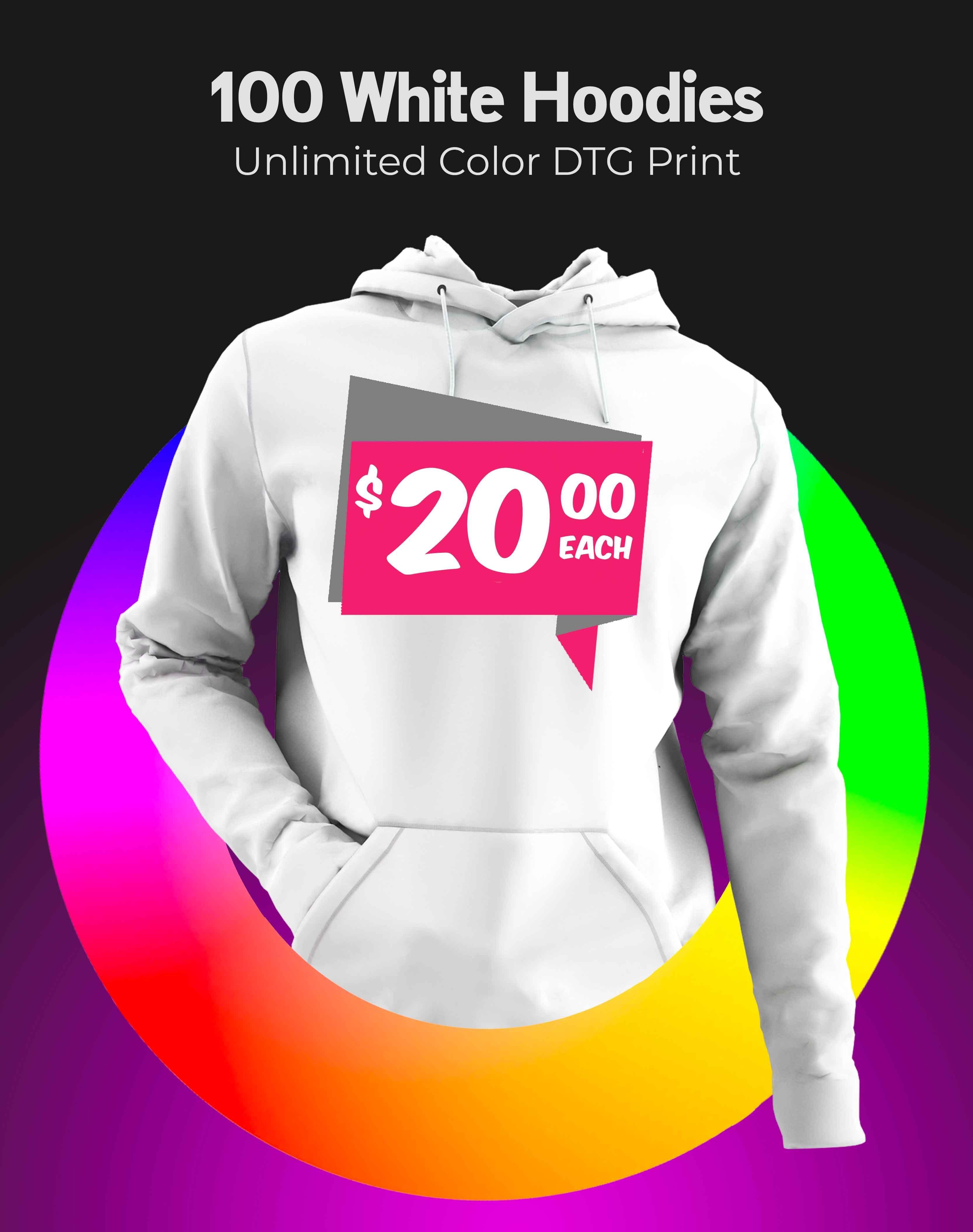 Optø, optø, frost tø sfærisk det kan 100 White Hoodies - Full Color Print – Constantly Create Shop