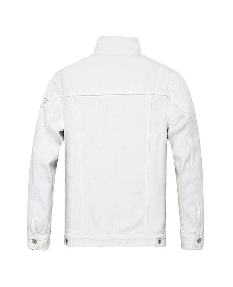 Blank Ripped Sleeve Denim Jacket - Constantly Create Shop