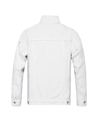 Thumbnail for Blank Ripped Sleeve Denim Jacket - Constantly Create Shop