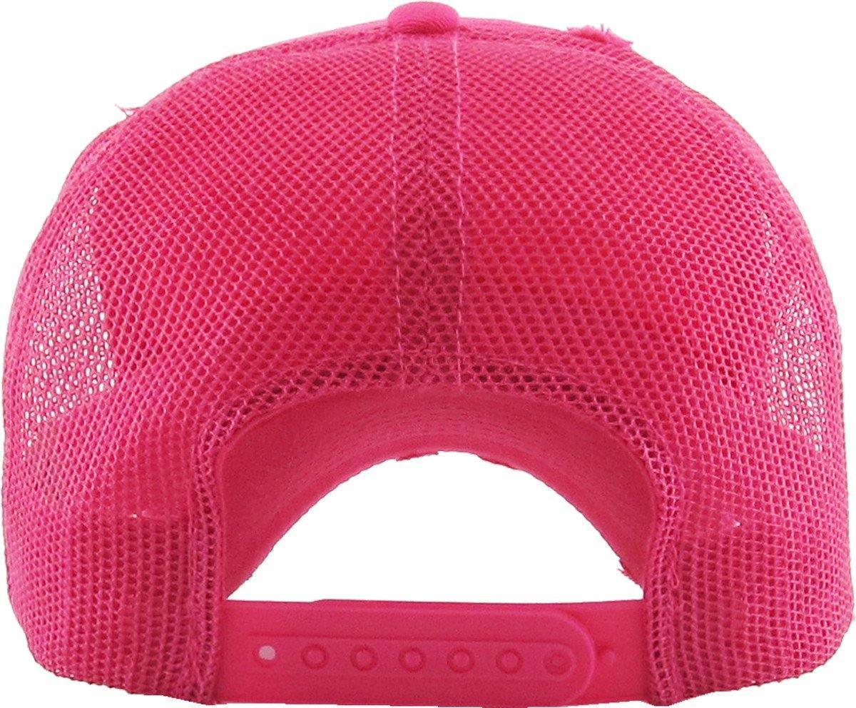 Embroidered Distressed Mesh Trucker Hats - Constantly Create Shop
