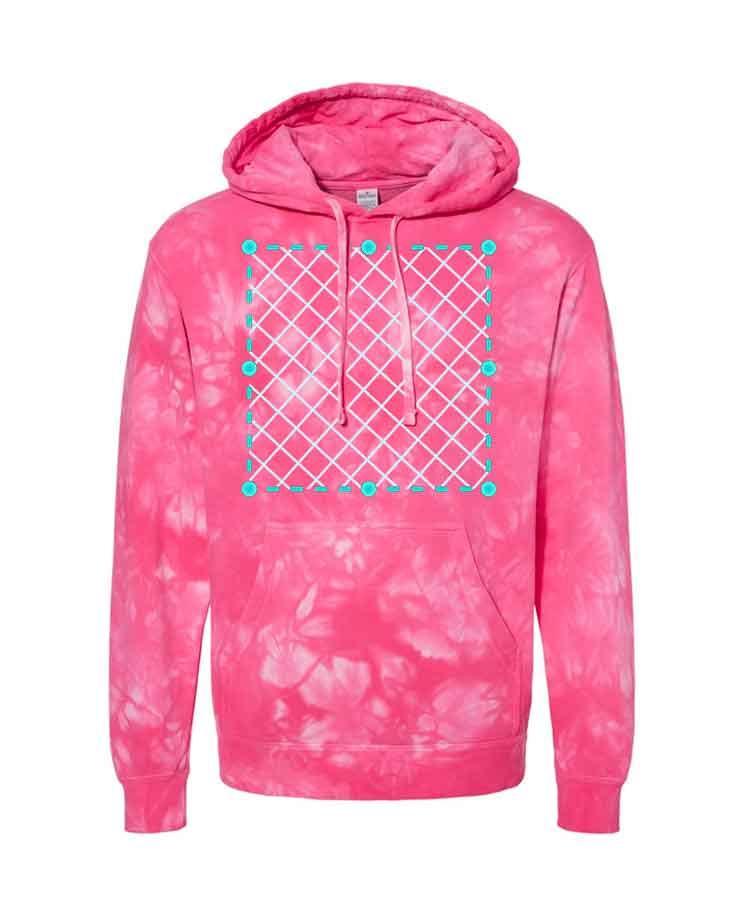 Neon Pink Tie Dye Hoodie - Constantly Create Shop