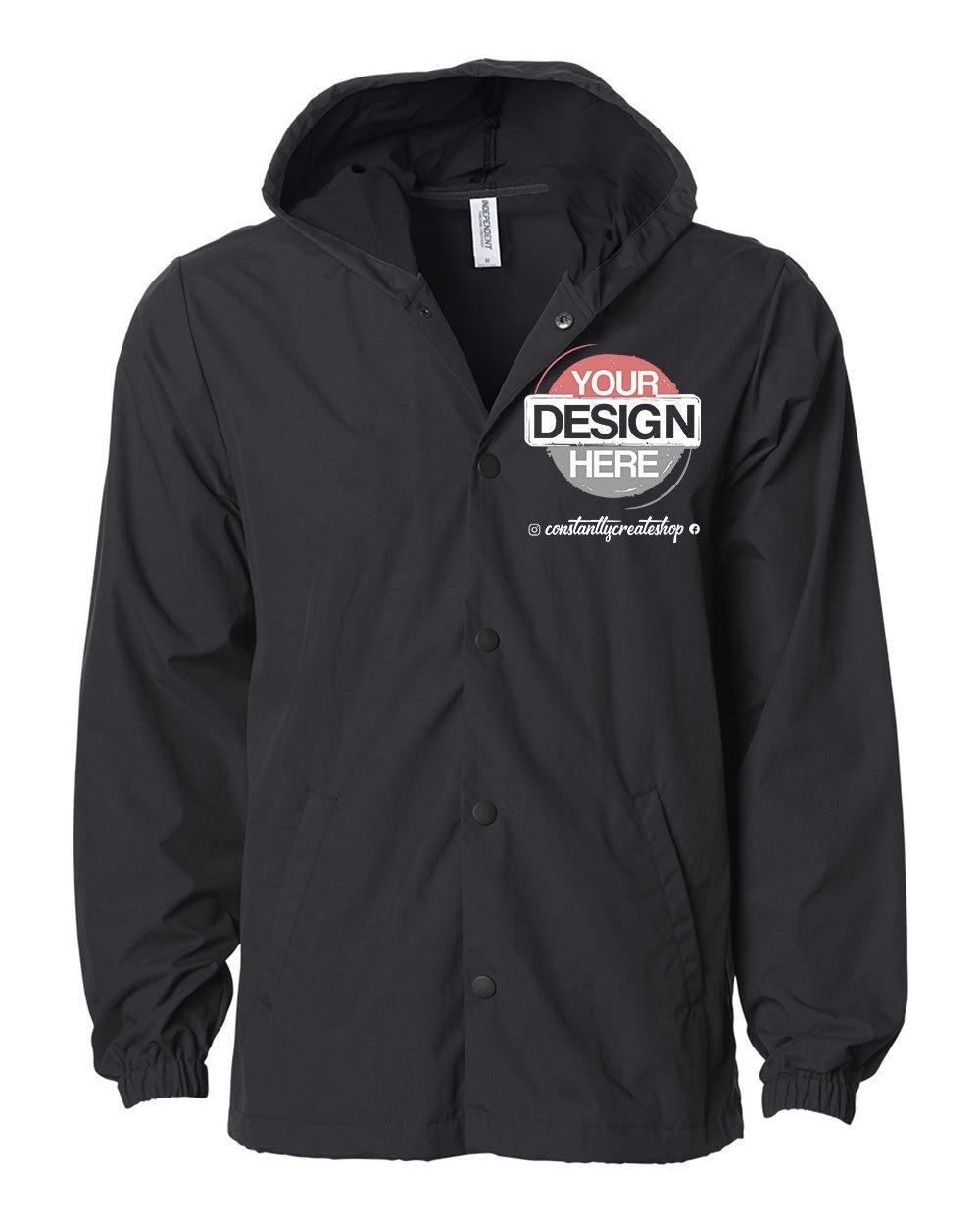 Water-Resistant Hooded Windbreaker – Constantly Create Shop