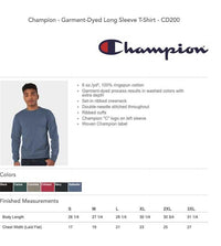 Thumbnail for Champion Garment Dyed Long Sleeve Shirt - Constantly Create Shop