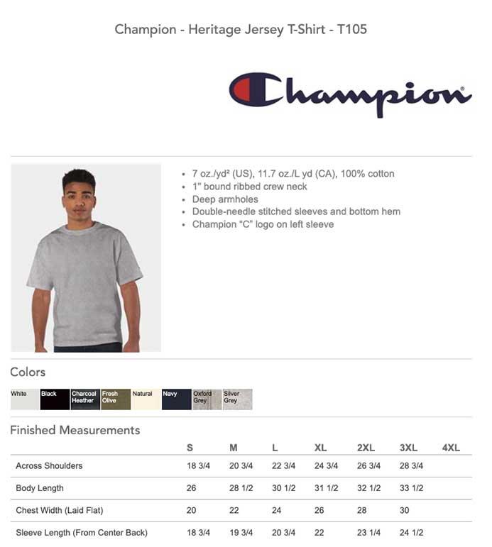 Champion Heritage T-Shirt - Constantly Create Shop