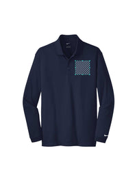 Thumbnail for Embroidered Nike Long Sleeve Dri-FIT Stretch Tech Polo