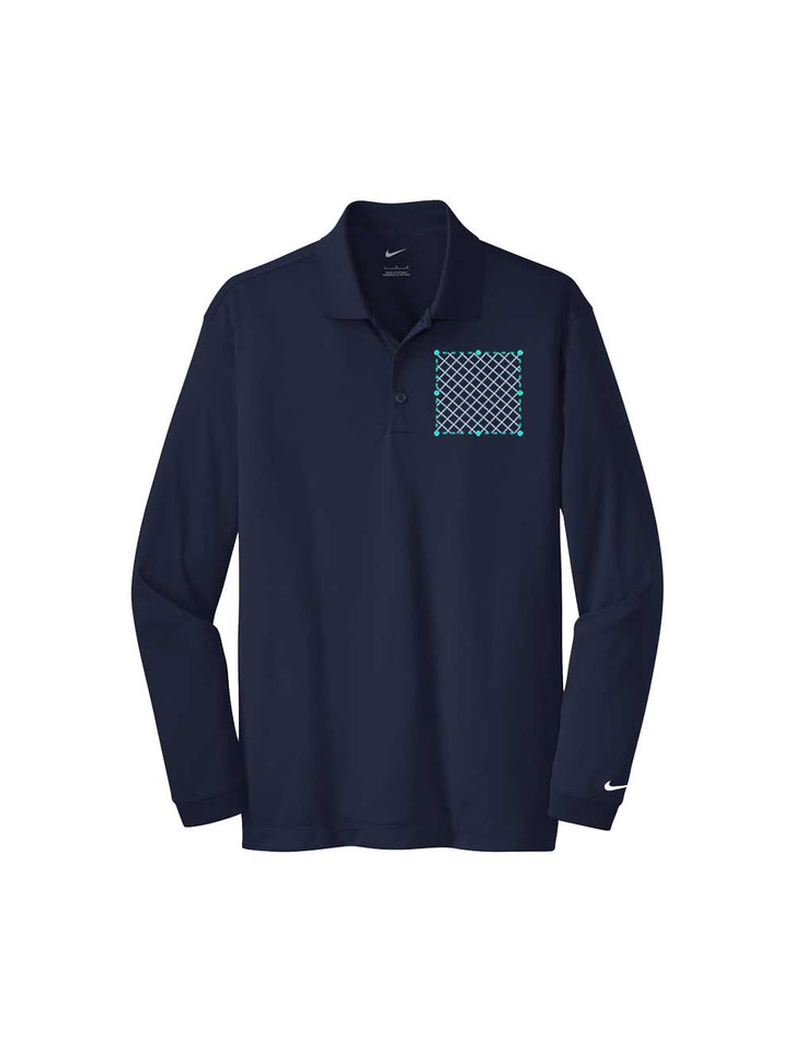 Long Sleeve Custom Nike Polo. Dri-FIT Stretch Tech. 466364