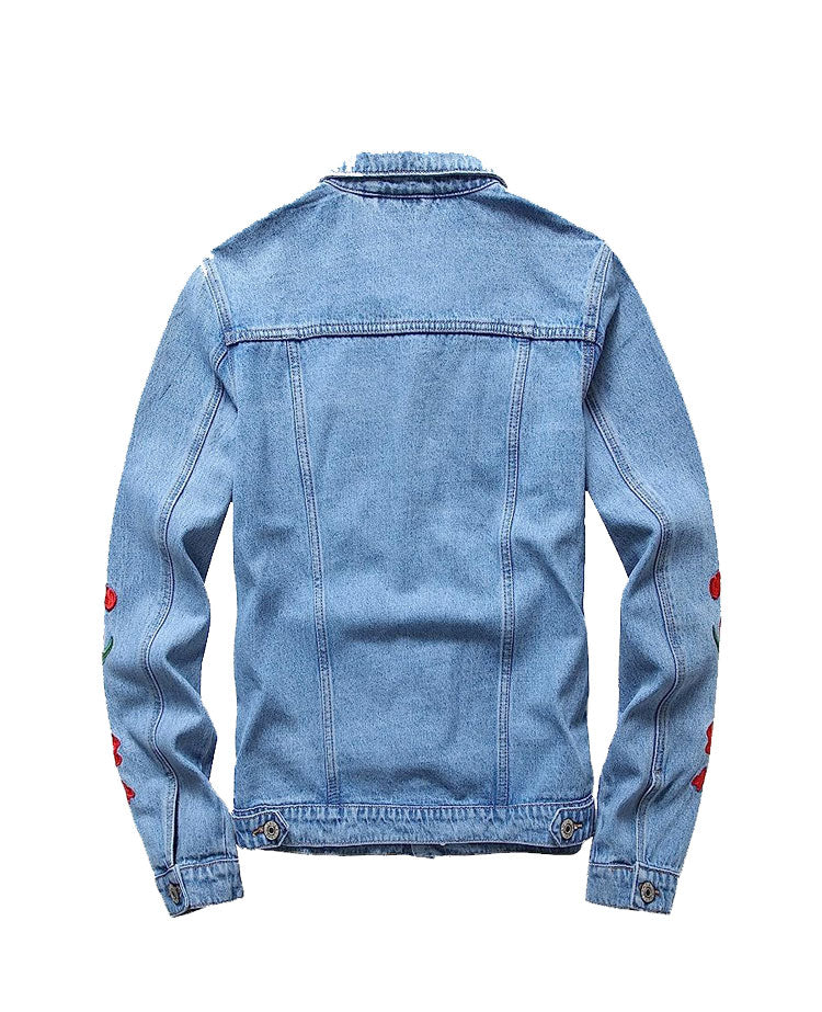 Blank Rose Sleeve Denim Jacket - Main Image