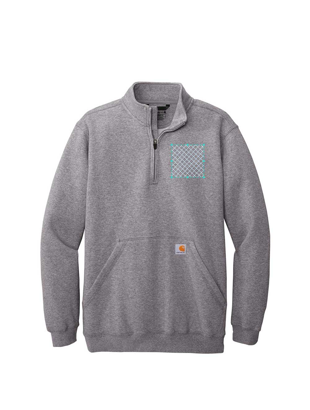 Embroidered Carhartt® Midweight 1/4-Zip Mock Neck Sweatshirt - Constantly Create Shop