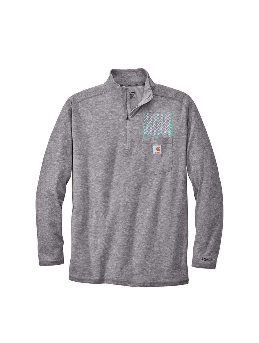 Embroidered Carhartt Force® 1/4-Zip Long Sleeve T-Shirt - Constantly Create Shop