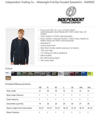 Thumbnail for Independent Midweight Hooded Full-Zip Sweatshirt
