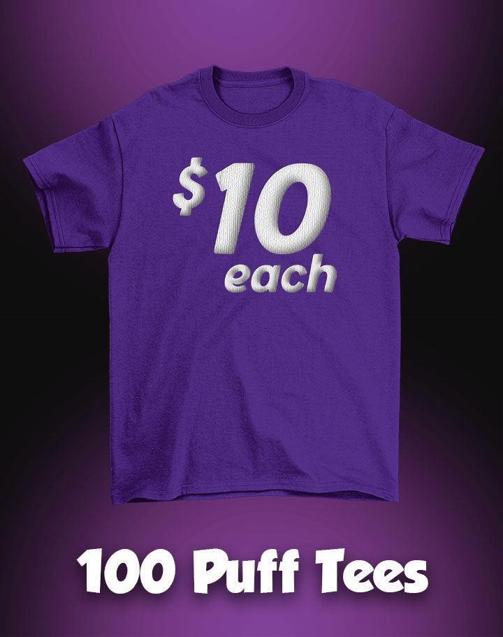 100 3D Puff 1-Color Screenprint T-Shirts - Constantly Create Shop