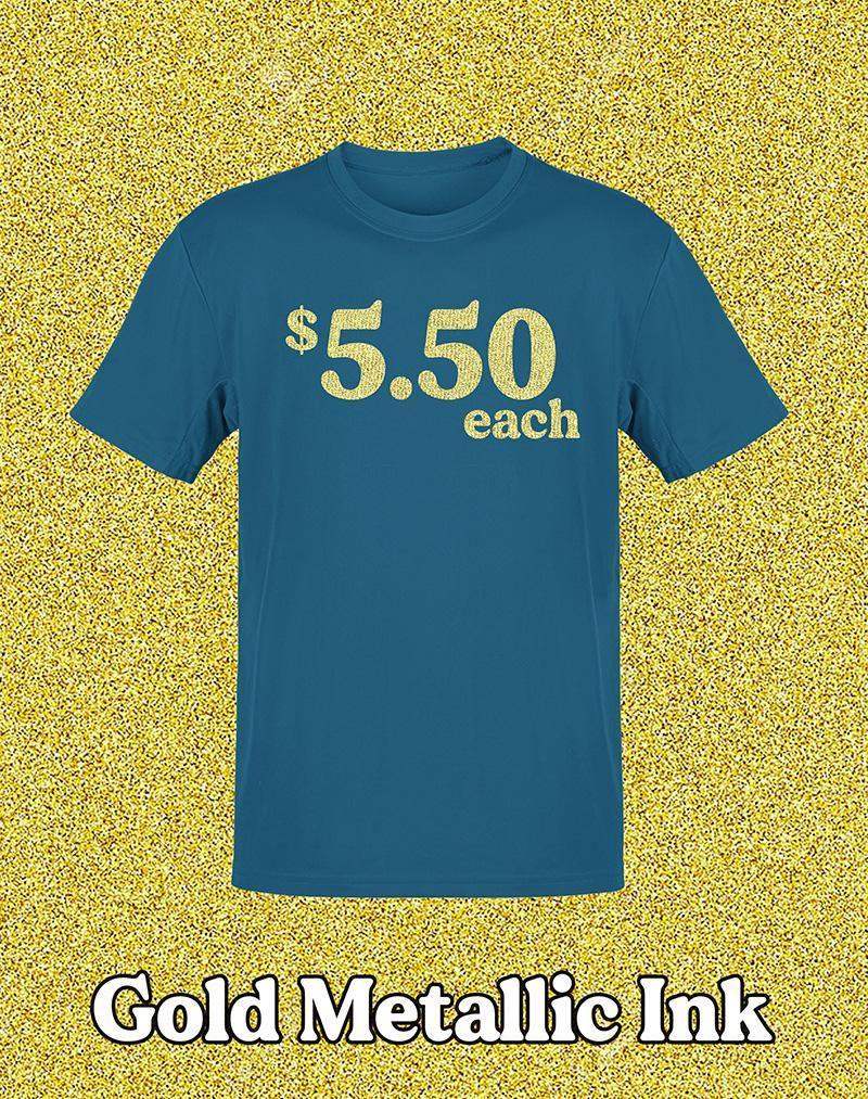 100 Metallic Gold Printed T-Shirts *Limited Time Offer* - Constantly Create Shop