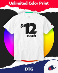 Thumbnail for 100 White Champion™ Tees - Full Color Print - Constantly Create Shop