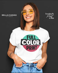 Thumbnail for 100 White Crop Top Tees - Full Color DTG Print (Women's) - Constantly Create Shop