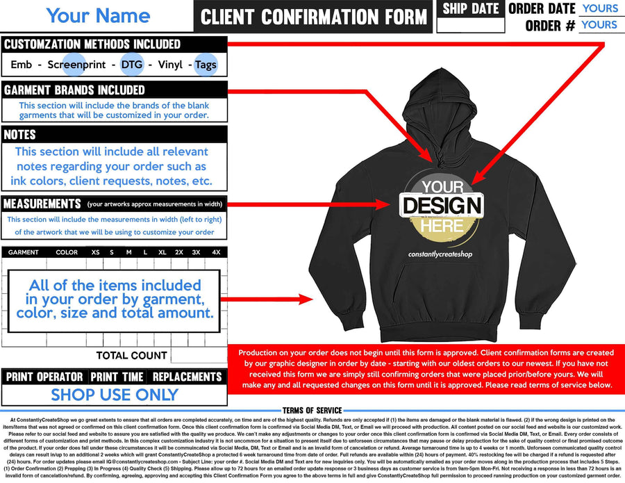 100 White Hoodies - Full Color Print - Constantly Create Shop