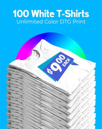Thumbnail for 100 White T-Shirts - DTG Full Color - Constantly Create Shop