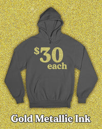 Thumbnail for 12 Metallic Gold Printed Hoodies - Constantly Create Shop