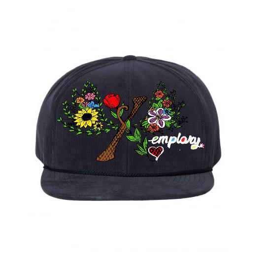 Embroidered Corduroy Snapback Hats