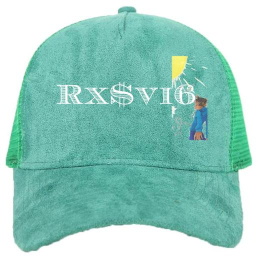 Embroidered Velvet Mesh Back Truckers