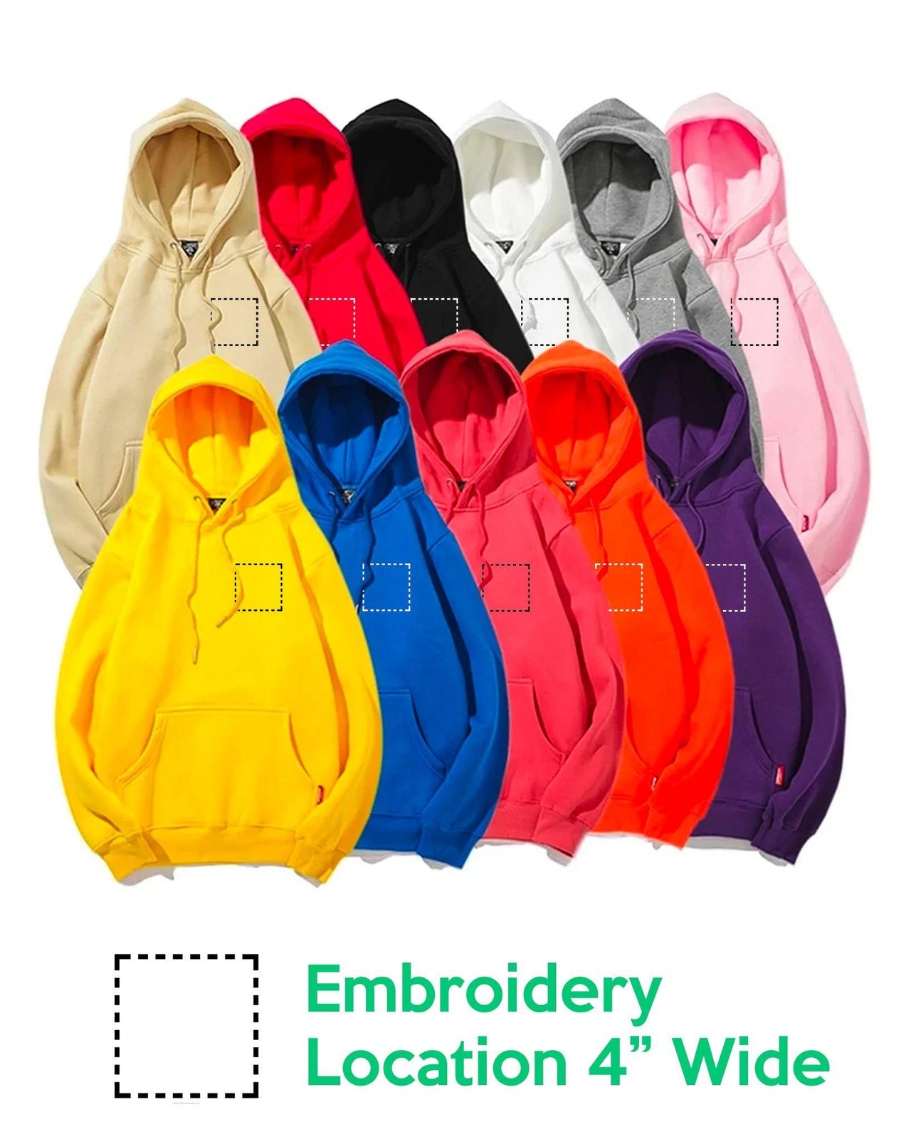 24 Premium Embroidered Hoodies (Left Chest) - Constantly Create Shop