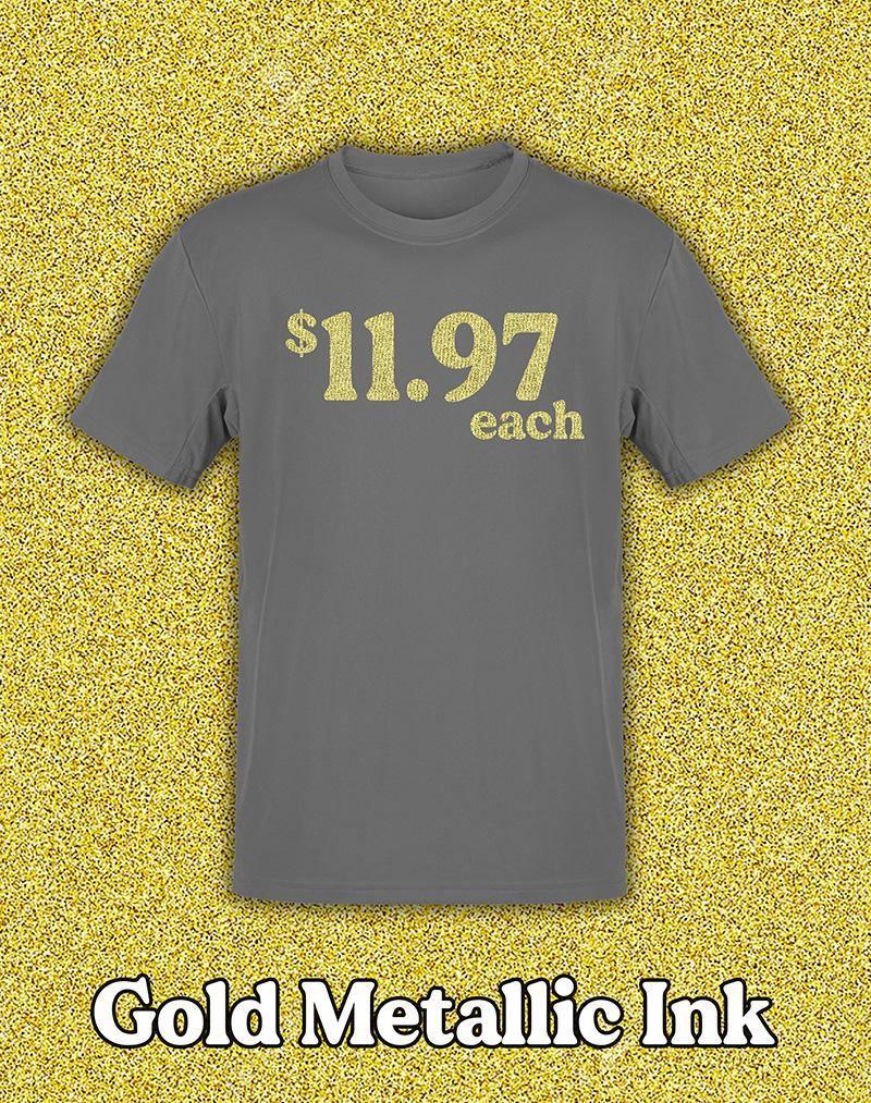 25 Metallic Gold Printed T-Shirts *Limited Time Offer* - Constantly Create Shop