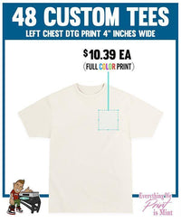Thumbnail for 48 Full Color Print T-Shirts (Left Chest) - Constantly Create Shop