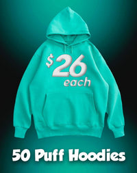 Thumbnail for 50 1-Color Puff Print Premium Hoodies - Constantly Create Shop