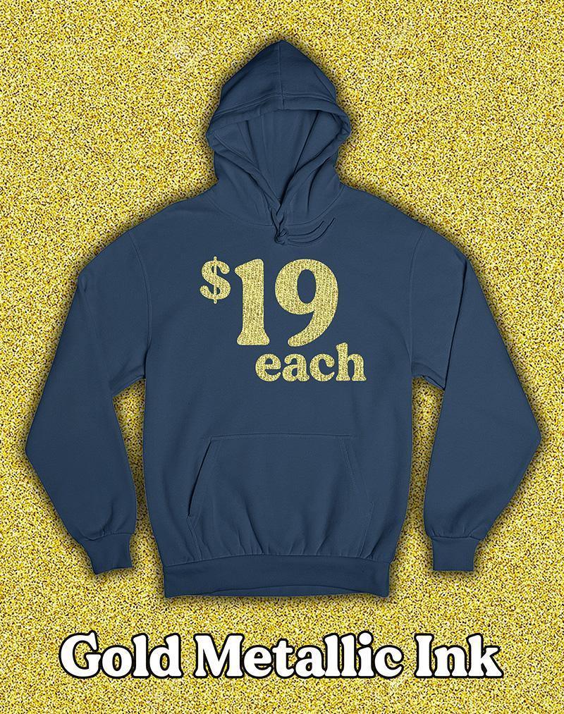 50 Gold Metallic Printed Hoodies - Constantly Create Shop