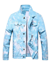 Thumbnail for Blank Cloudy Blue Denim Jacket - Constantly Create Shop