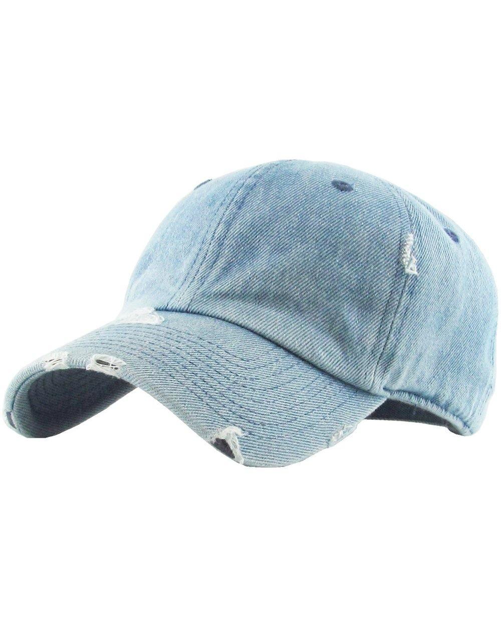 LV Distressed Dad Hat- White