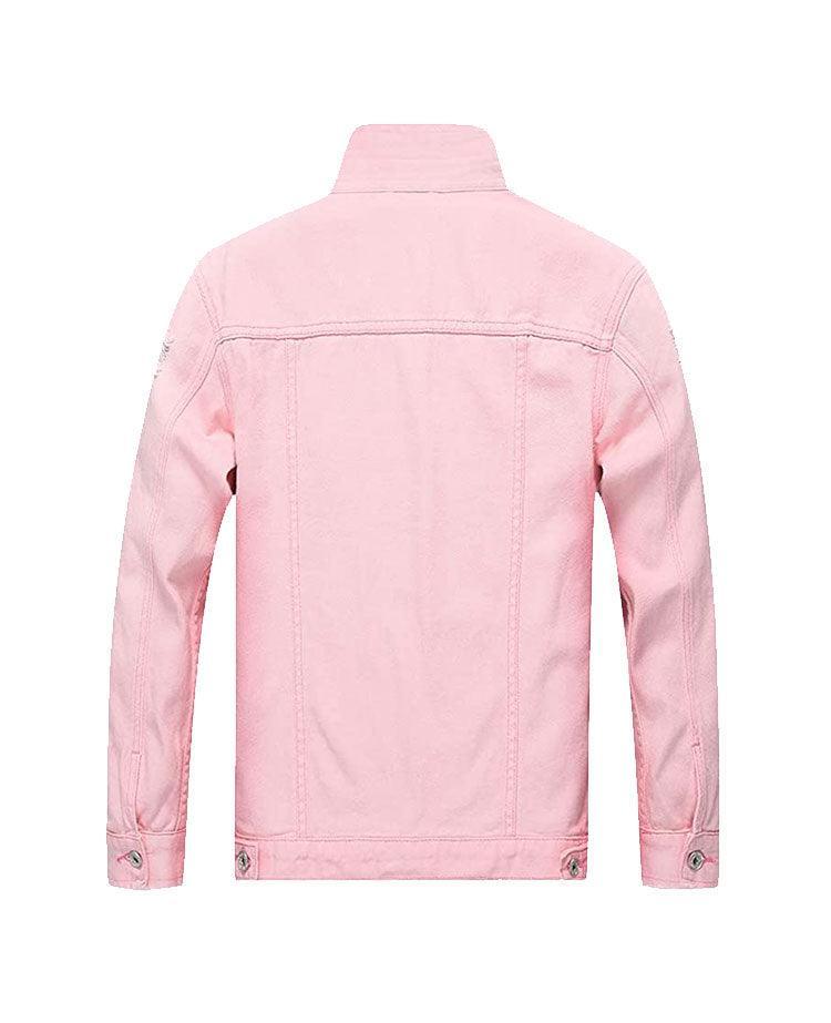 Blank Ripped Sleeve Denim Jacket - Constantly Create Shop
