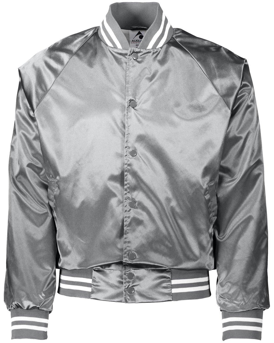 Blank Satin Striped Baseball Jacket - Constantly Create Shop