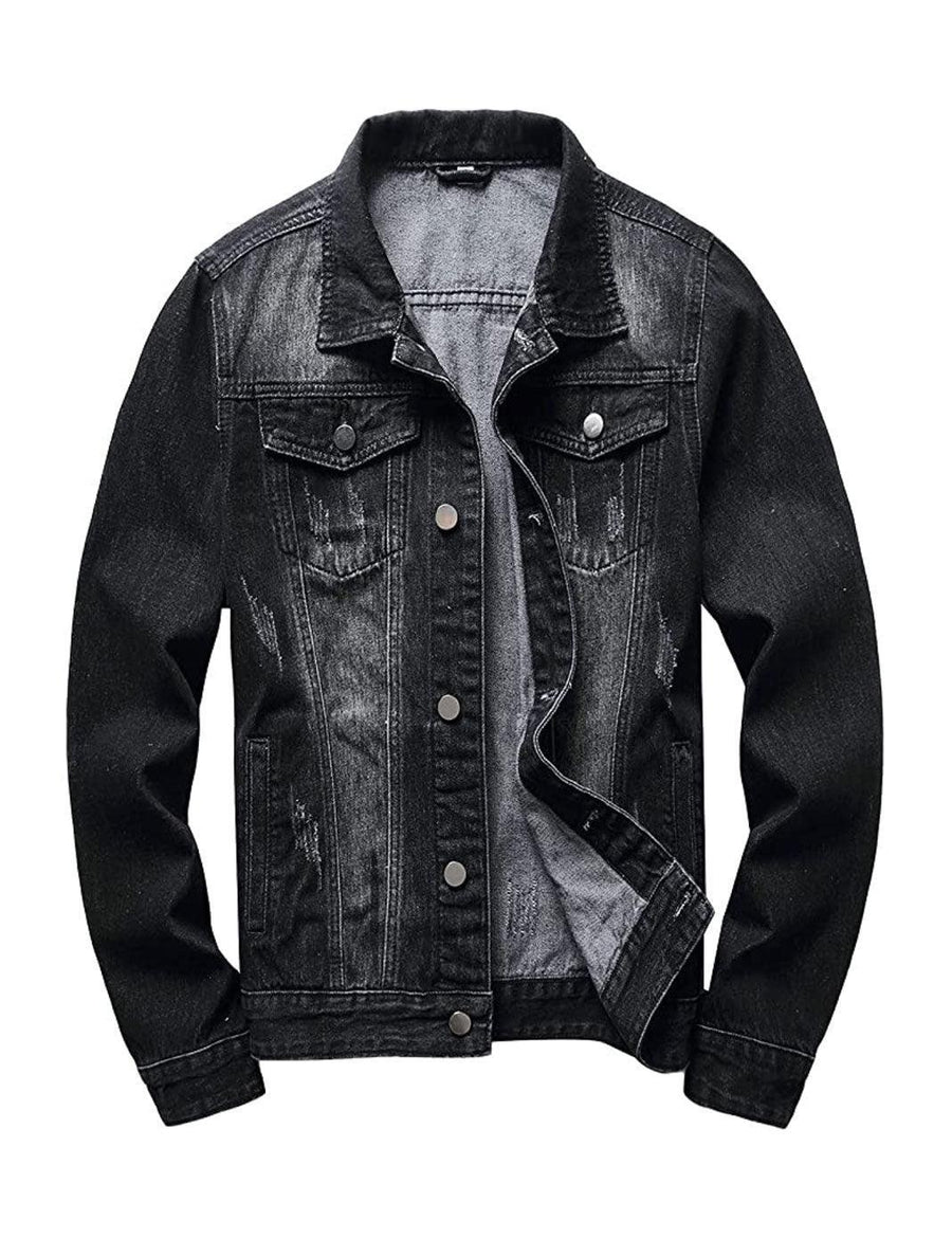 New Vintage Mens Denim Jacket Solid Casual Mens Jeans Coat Fashion Stand  Clothes For Men Black Blue Bomber Jacket Men Stand | Fruugo NO
