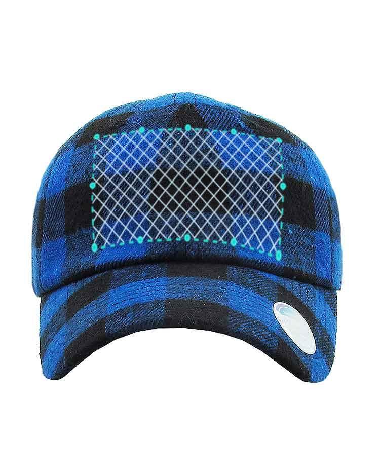 Embroidered Blue Plaid Dad Hats - Constantly Create Shop