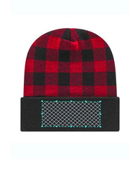 Thumbnail for Embroidered Red Plaid Beanies - Constantly Create Shop